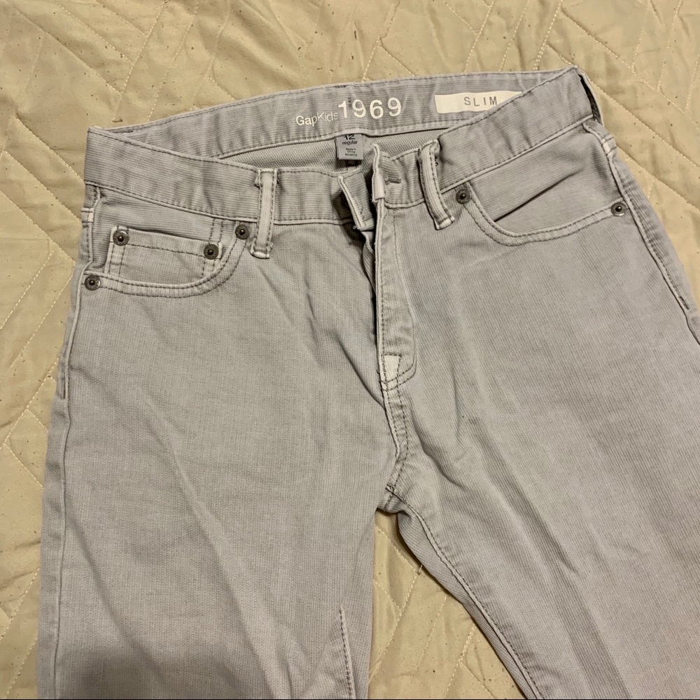 Gap Boys Pants Size 12 Gray Corduroy